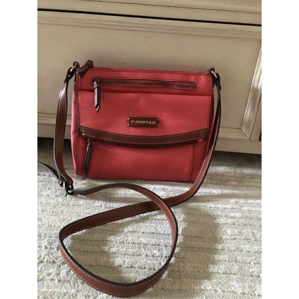 St Johns Bay Quincy Coral Crossbody handbag